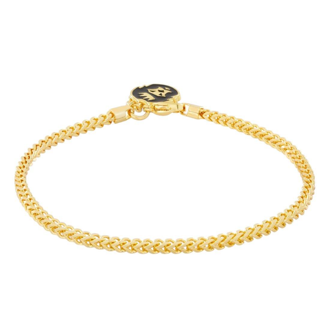 King Ice 3mm Franco Bracelet - GOLD